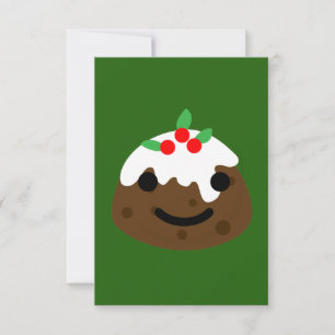 Cartão De Agradecimento pudim de natal emoji
