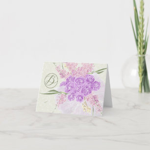 Cartão De Agradecimento Puerto Madero Lilac laço transparente em verde sag