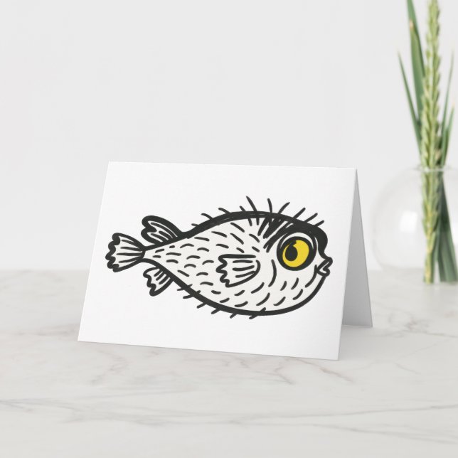Cartão De Agradecimento Puffer Fish Greeting card (Frente)
