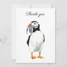 cartão de agradecimento Puffin