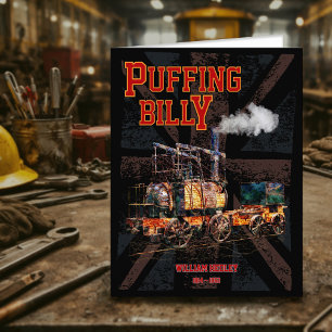 Cartão De Agradecimento Puffing Billy Steam Train Locomotive Inglês