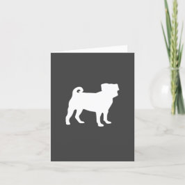 Cartão De Agradecimento Pug Chá de fraldas Cão Puppy Sexo Neutro