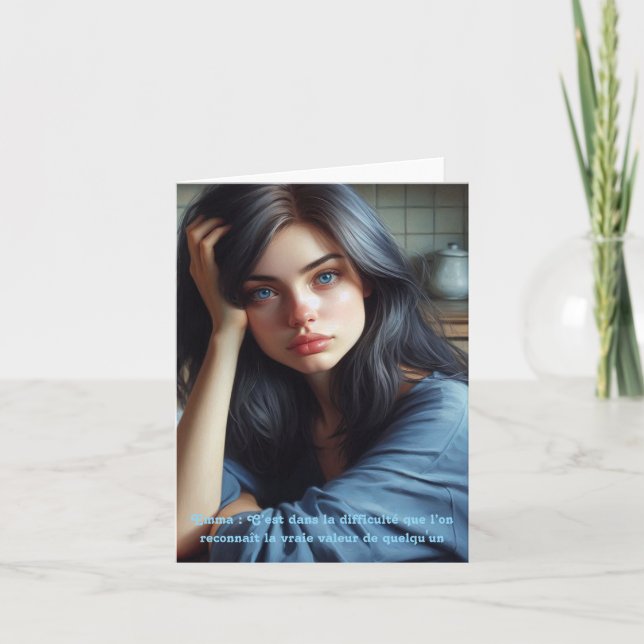 Cartão De Agradecimento Puissance du Courage, carte pour tous (Frente)