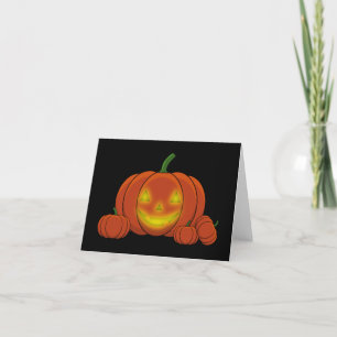 Cartão De Agradecimento Pumpkin brilhante Jack-o'-Lanterna