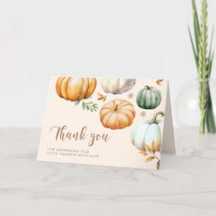 Cartão De Agradecimento Pumpkin Fall Foliage