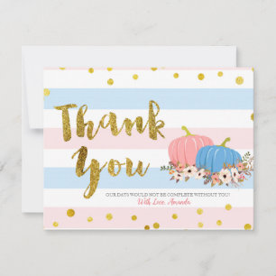 Cartão de agradecimento Pumpkin Gold