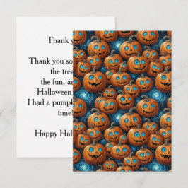Cartão De Agradecimento Pumpkin Halloween Thank You Card