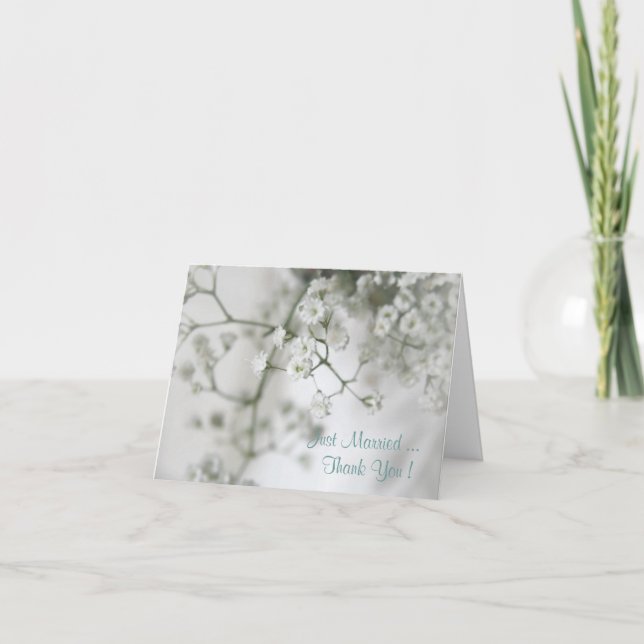 Cartão De Agradecimento Purity Wedding Thank You Card (Frente)