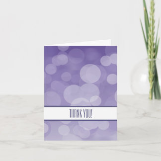 Cartão De Agradecimento Purple Bokeh Obrigado