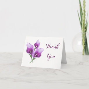 Cartão De Agradecimento Purple Calla Lily Thank You Card