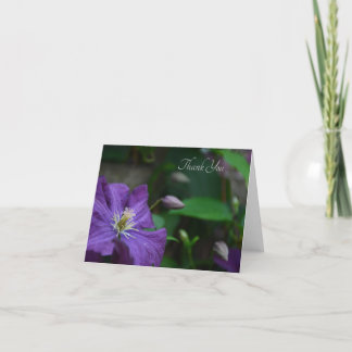 Cartão De Agradecimento Purple Clematis
