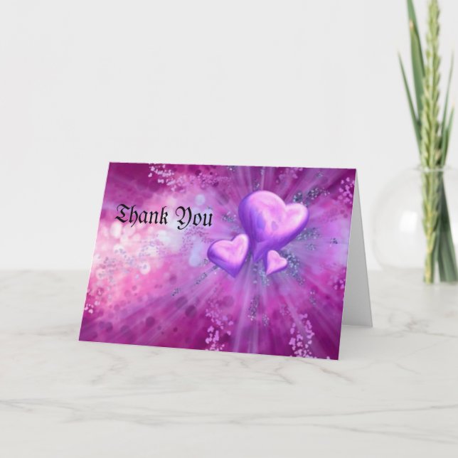 Cartão De Agradecimento purple heart, Thank You (Frente)