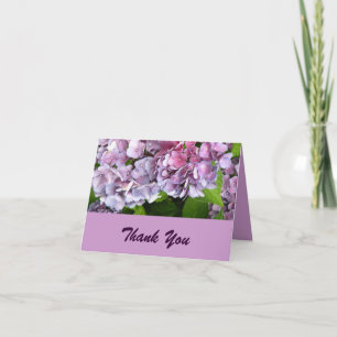 Cartão De Agradecimento Purple Hydrangea Thank You Card
