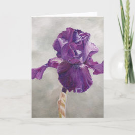 Cartão De Agradecimento Purple Iris Flower Art Greeting Card