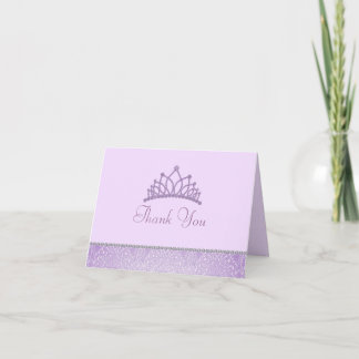 Cartão De Agradecimento Purple Princess Thank You Card