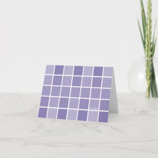 Cartão De Agradecimento Purple Tile Thank You Card