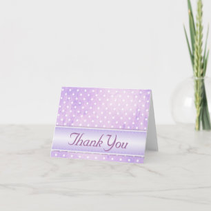 Cartão De Agradecimento Purple / White Polka Dot Scrapbook Paper Thank You