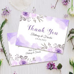 Cartão De Agradecimento Púrpura Floral Romântica Pastel<br><div class="desc">Cartões de agradecimentos Romântico de Aquarela Floral Púrpura e Pastel</div>