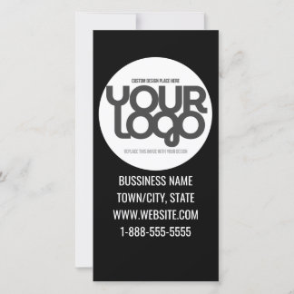 Cartão De Agradecimento QR Code Customizable Modern Black Business