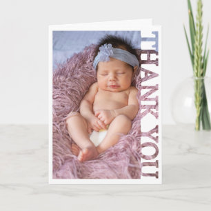 Cartão De Agradecimento Quadro de Fotos Chá de Bebê Novo Bebê Obrigado