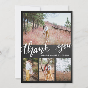 Cartão De Agradecimento Quadro que Wedding quatro o obrigado que das fotos
