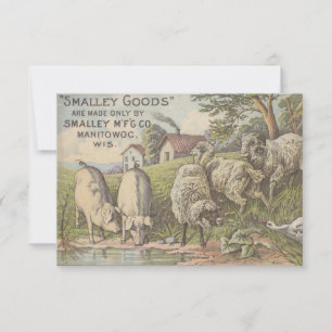 Cartão De Agradecimento Quaint Farmhouse Animal Rustic Country Cena