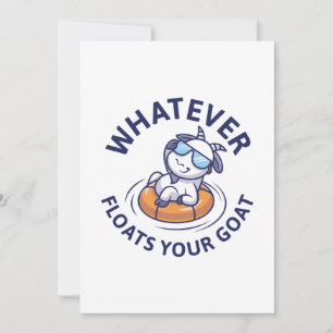 Cartão De Agradecimento Qualquer Coisa Que Flutuar O Seu Cabra