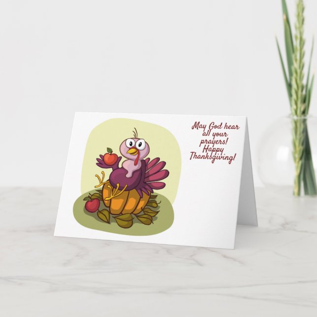 Cartão De Agradecimento Que Deus Ouça Todas As Suas Orações (Frente)