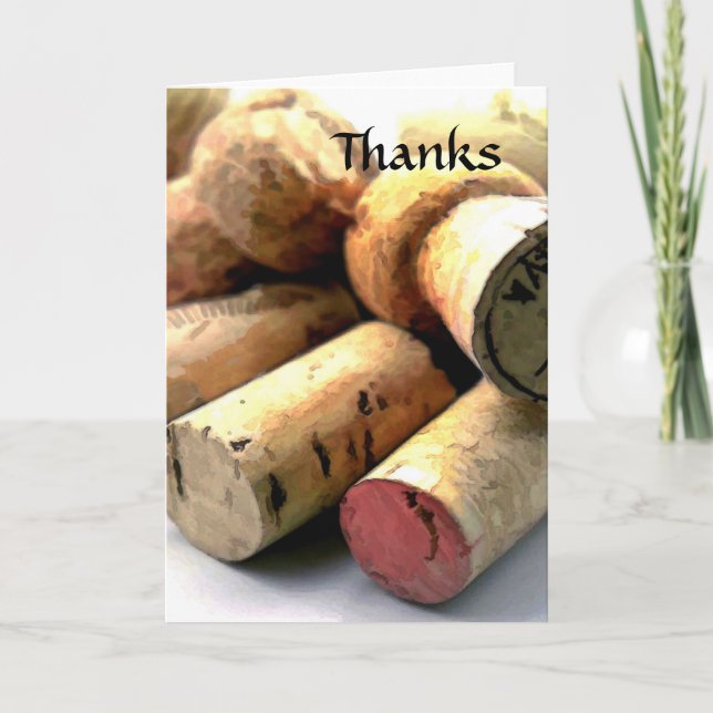 Cartão De Agradecimento Que Obrigados Corker (Frente)