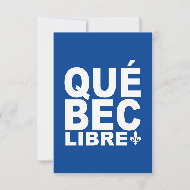Cartão De Agradecimento Québec Libre (Frente)