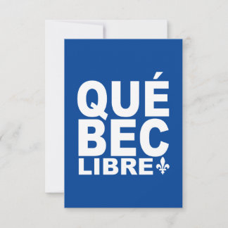 Cartão De Agradecimento Québec Libre