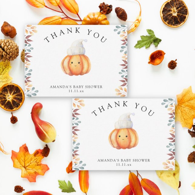 Cartão De Agradecimento Queda de abóbora no chapéu - obrigado (Criador carregado)