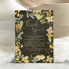 Cartão De Agradecimento Queda no amor Boho floral chá de panela chic outon