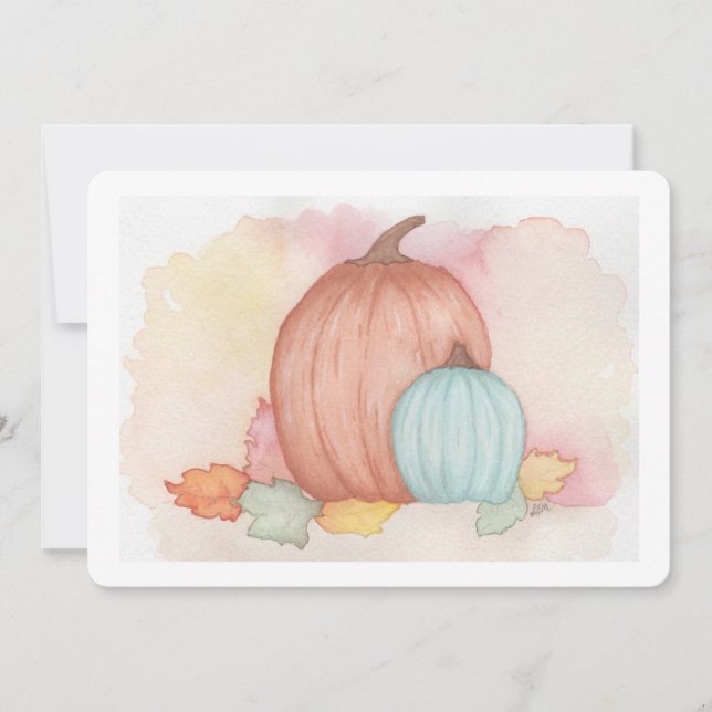 Cartão De Agradecimento Quedas de Bombas e Folhas (Frente)