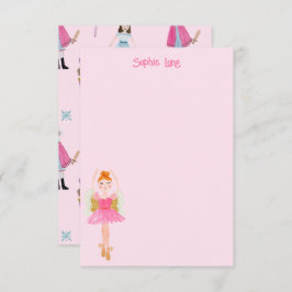 Cartão De Agradecimento Queimaduras De Cores Aquáticas Rosa Nutcracker Bal