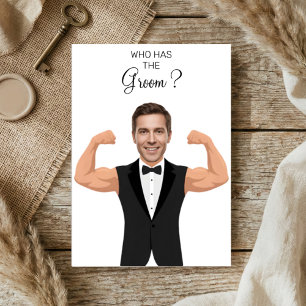 Cartão De Agradecimento Quem Tem O Groom Ginásio Noivo Smoking Design de F