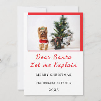 Cartão De Agradecimento Querido Papai Noel, Deixe-me Explicar - Foto diver