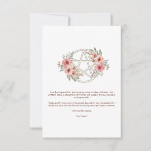 Cartão De Agradecimento Quiet Sage Floral Pentacle Birthday