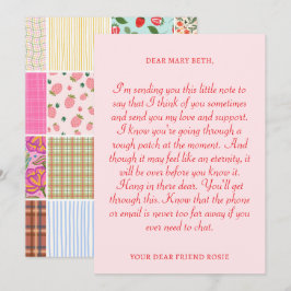 Cartão De Agradecimento Quilted Encouragement Love Card 