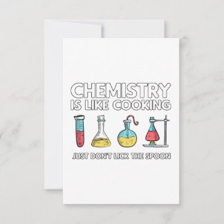 Cartão De Agradecimento Química é como Cozinhar