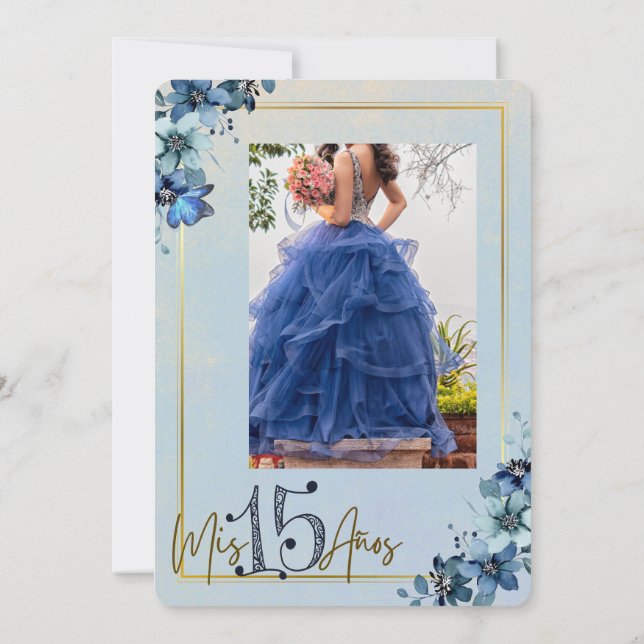 Cartão de agradecimento Quinceañera (Verso)
