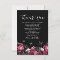 Quinceañera Gótica Vermelha e Negra Moody