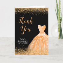 Quinceanera Peach Orange Dress Faux Glitter
