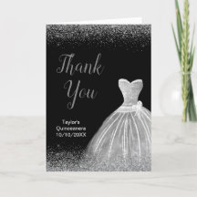 Quinceanera Silver Dress Faux Glitter