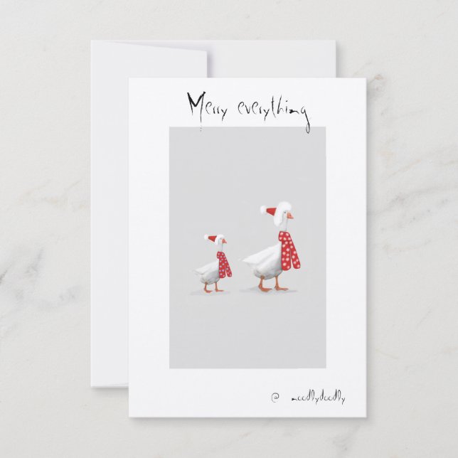 Cartão De Agradecimento Rabiscos esquisitos (Frente)