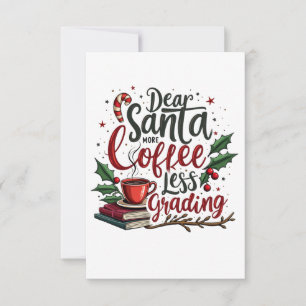 Cartão De Agradecimento Raccoon Vestindo Papai Noel e Natal