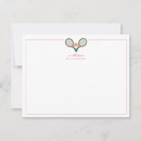 Rackets de tênis rosa e verde elegantes