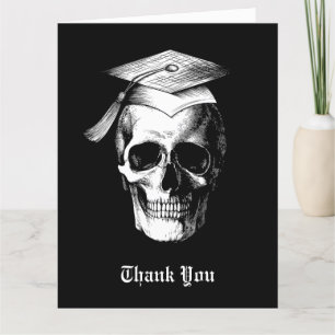 Cartão De Agradecimento Radiologia da Festa de formatura Gótica do Crânio