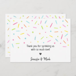 Cartão De Agradecimento Rainbow Baby Sprinkle Confetti Neutral