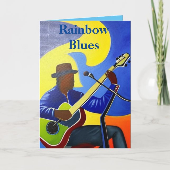 Cartão De Agradecimento Rainbow Blues (Frente)